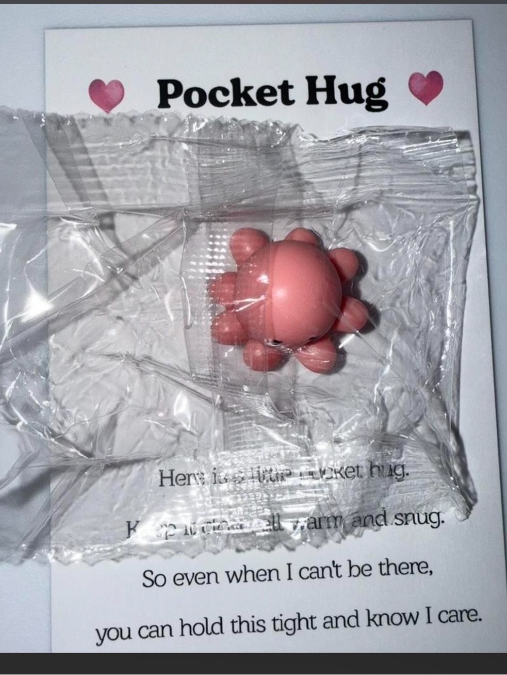 $2 Pocket Hug Pink Octopus Comfort Token $2 WHEN BUNDLED WITH 3 OR MORE ITEMS - Picture 2 of 6